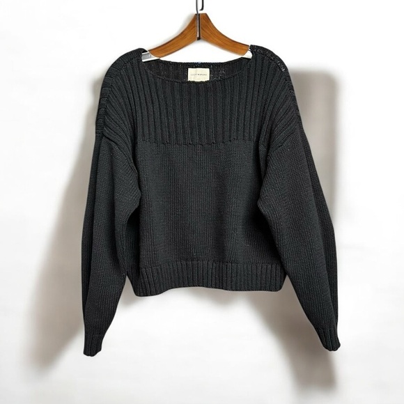 🌻LUCKY BRAND Black Textured Pullover Sweater Size XL - Picture 4 of 11